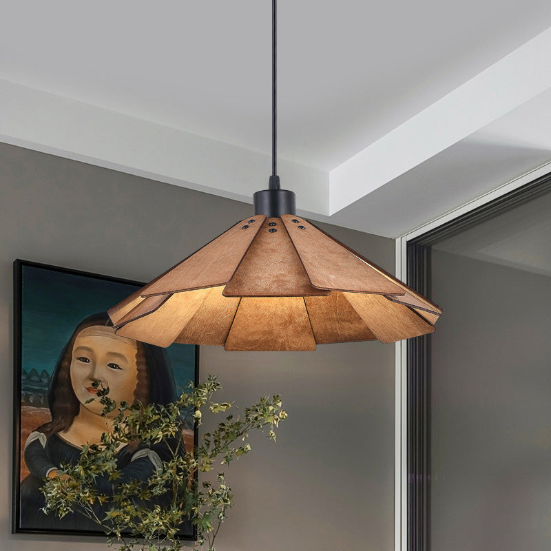 Kuvabuk Retro Pendant Light, Metal & Wood