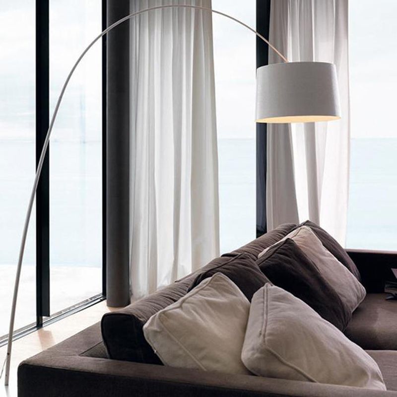 Cenerok Floor Lamp Cool Modern, Metal Arc, Black/White/Red/Blue, Bedroom