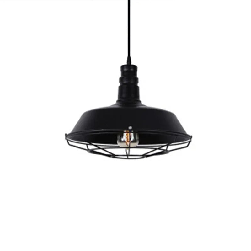 Hadaril Rustic Black Industrial Pendant Light Shade