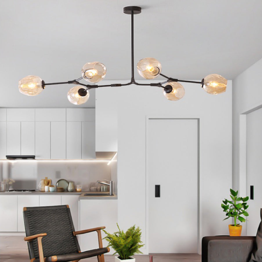 Zerin Nordic Modern Glass Pendant Light Clear Bubble-Neutral Decor