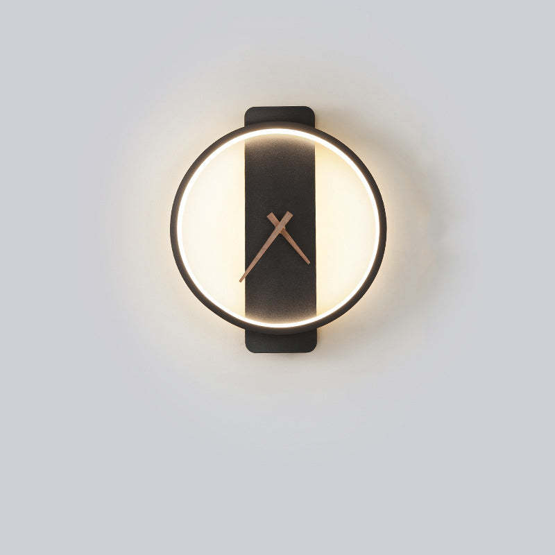 Cukiper Cukiper Square Clock Metal & Wall Lamp, Gold