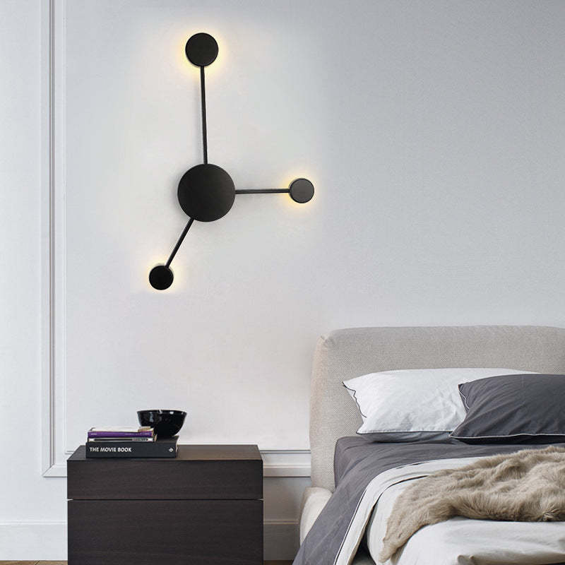 Negalul Modern Nordic Chessboard Metal Wall Lamp, Black