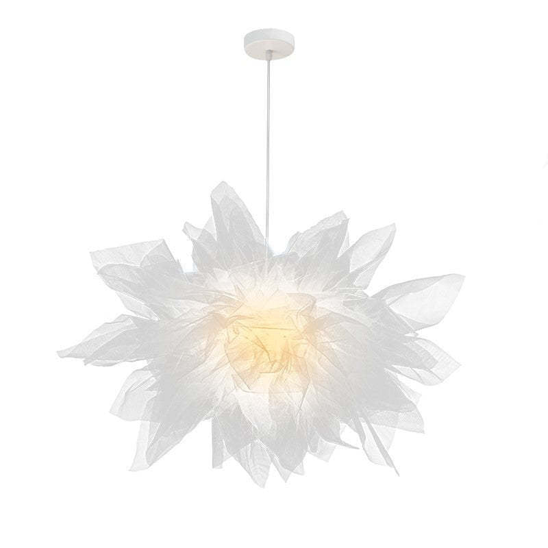Sonanem Modern Flower Fabric Pendant Light, Bedroom, White