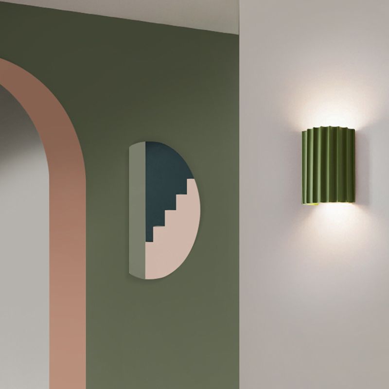 Orvian Wall Lamp Semi-cylindrical Resin-Neutral Decor