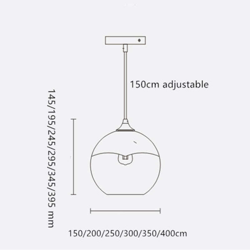 Voriq Frosted Balloon Pendant Light Gradient-Neutral Decor