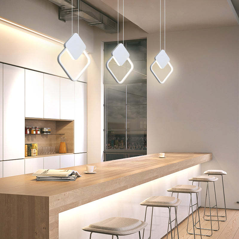 Kori Modern LED Pendant Light Black/White Living Room-Neutral Decor
