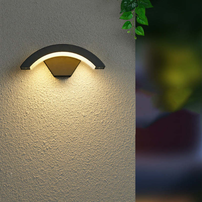 Alvyn Wall Lamp Nordic Arc Waterproof LED Outdoor Black-Neutral Decor