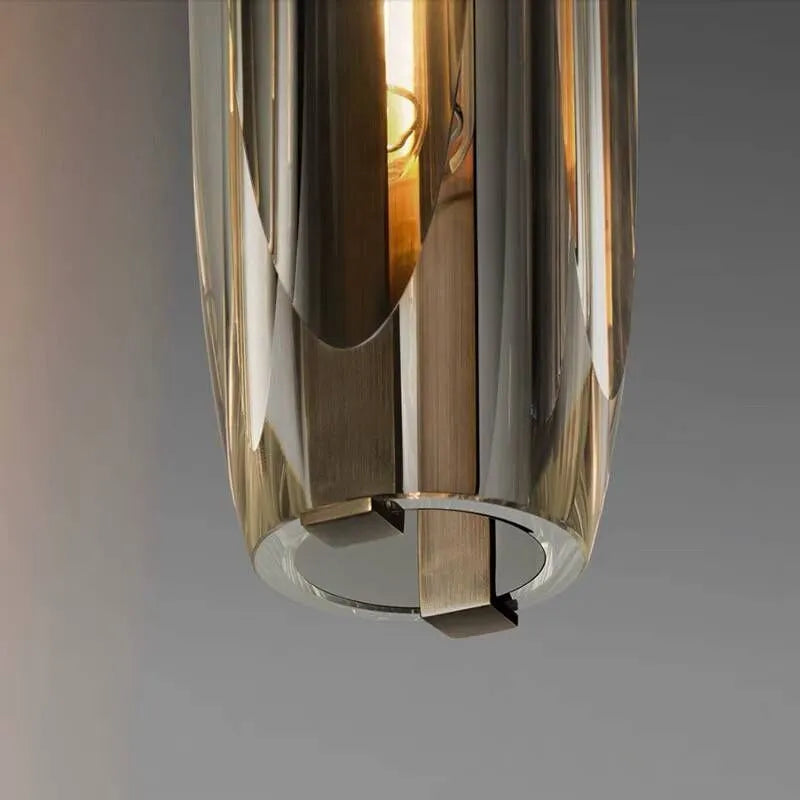 Orinex Brass Designer Glass Pendant Lamp Smoky-Neutral Decor