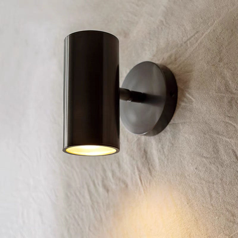 Kemosat Moden Spotlight cylindrical Metal Wall Lamp, Gold/Black