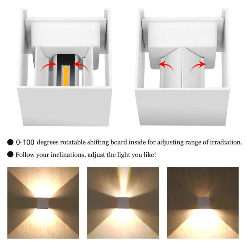 Eronil Modern Adjustable Square Outdoor Wall Lamp LED-Neutral Decor