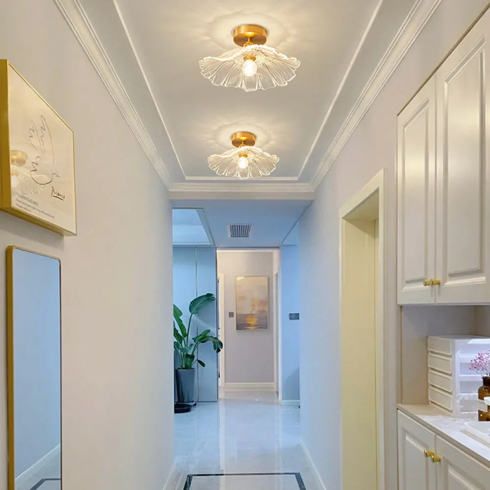 Lavor Flower Glass Ceiling/Pendant Light-Neutral Decor