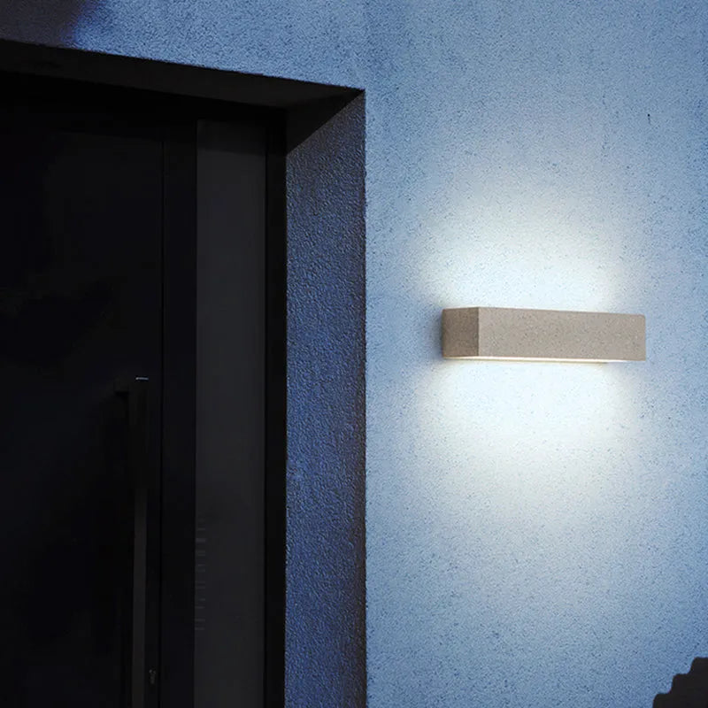 Davel LED Outdoor Wall Lamp, Black & White-Neutral Decor