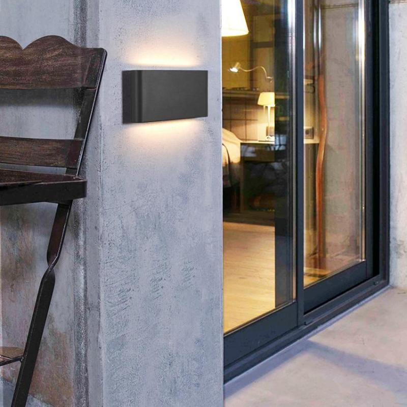 Orix Modern Rectagulart Waterproof Outdoor Wall Lamp, Black/White-Neutral Decor