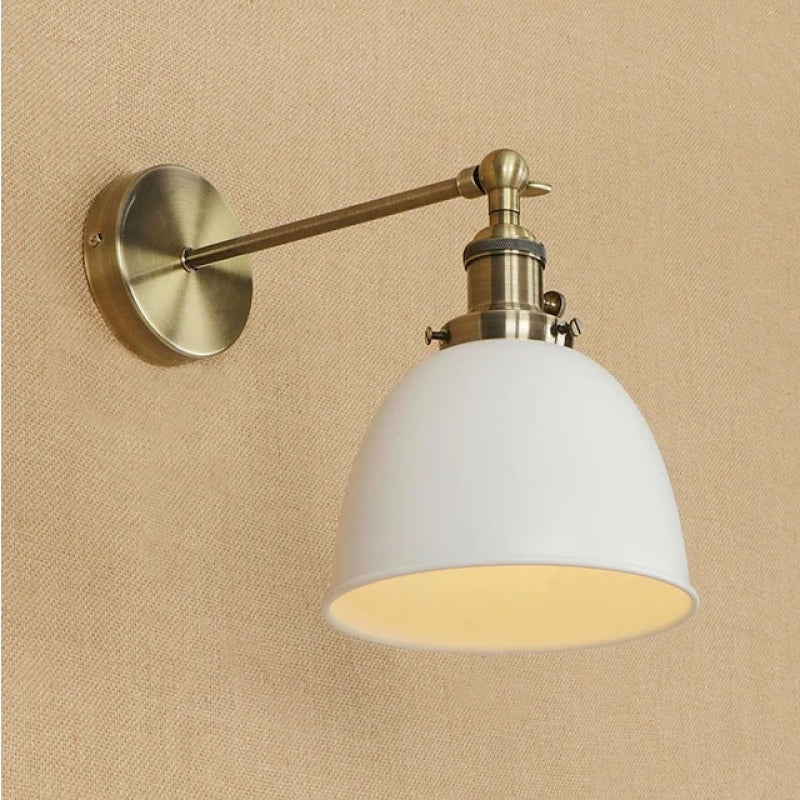 Wisutad Hanging Wall Lamp Retro/Vintage, Metal/LED, Black/White/Gray, Bedroom