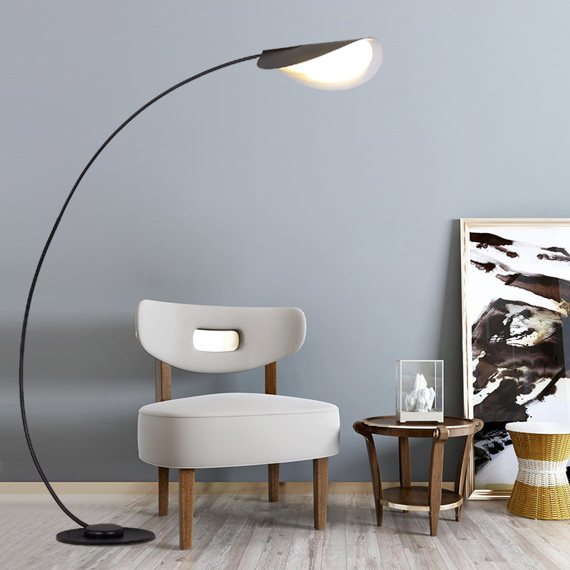 Savusut Modern Arch Metal Floor Lamp, Black