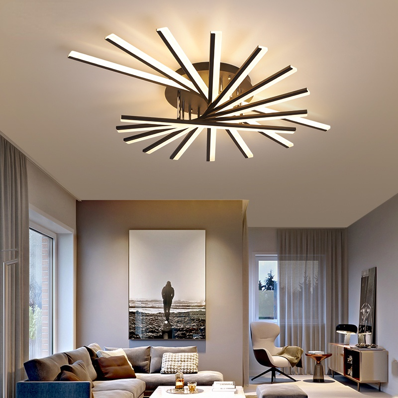 Nobudat Linear Flush Mount Ceiling Light, 4 Colour