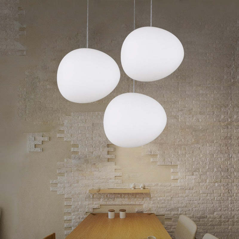 Elvora Pendant Light Sleek Floating Egg-shaped Glass-Neutral Decor