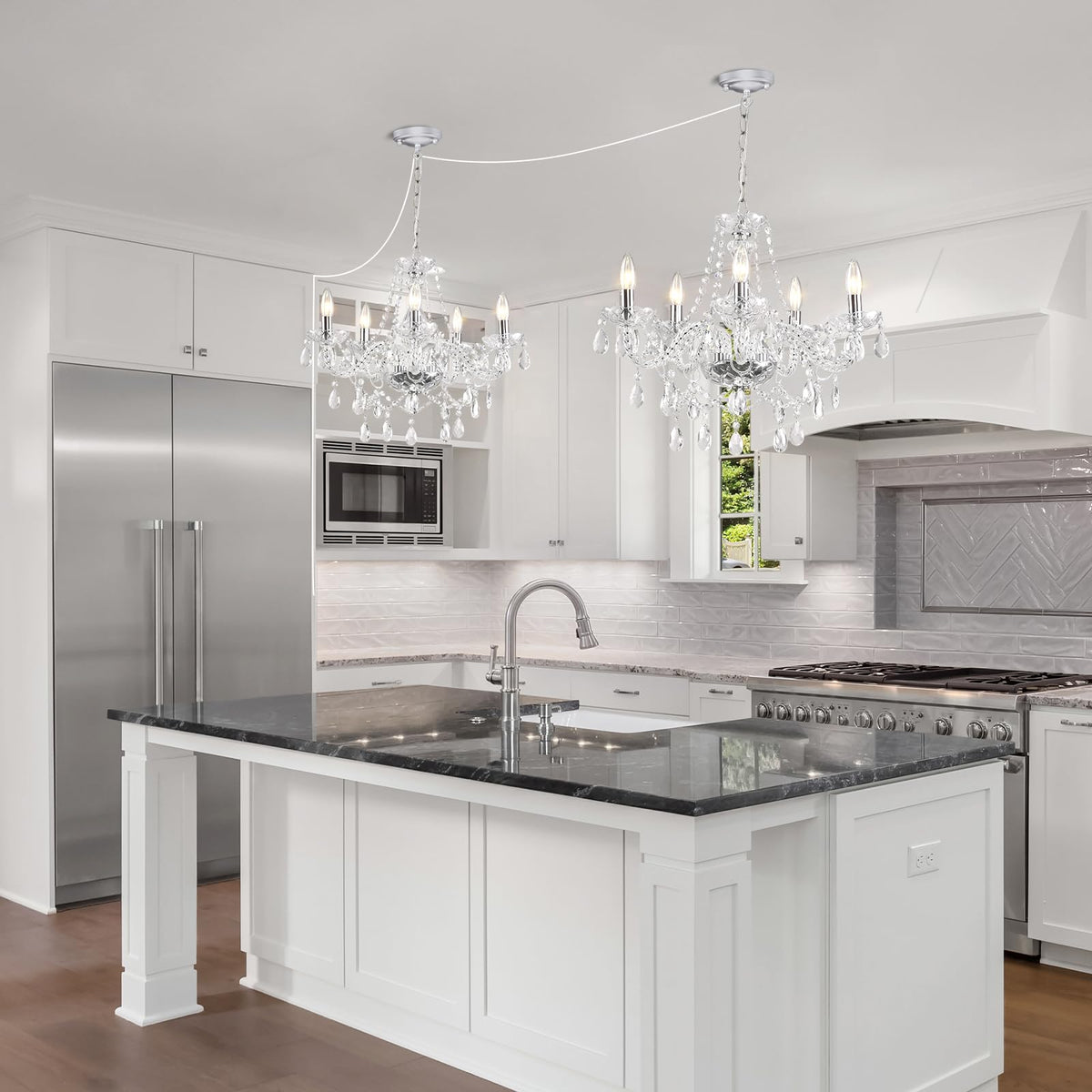 Kevasemu Chandelier French Crystal Living Room Dining Room