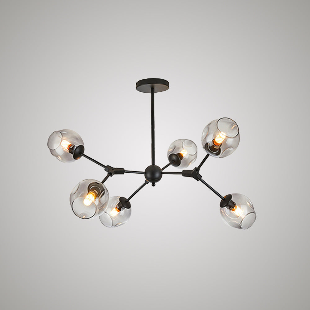 Pobibem Modern Bubble Metal Pendant Light, Black/Gold