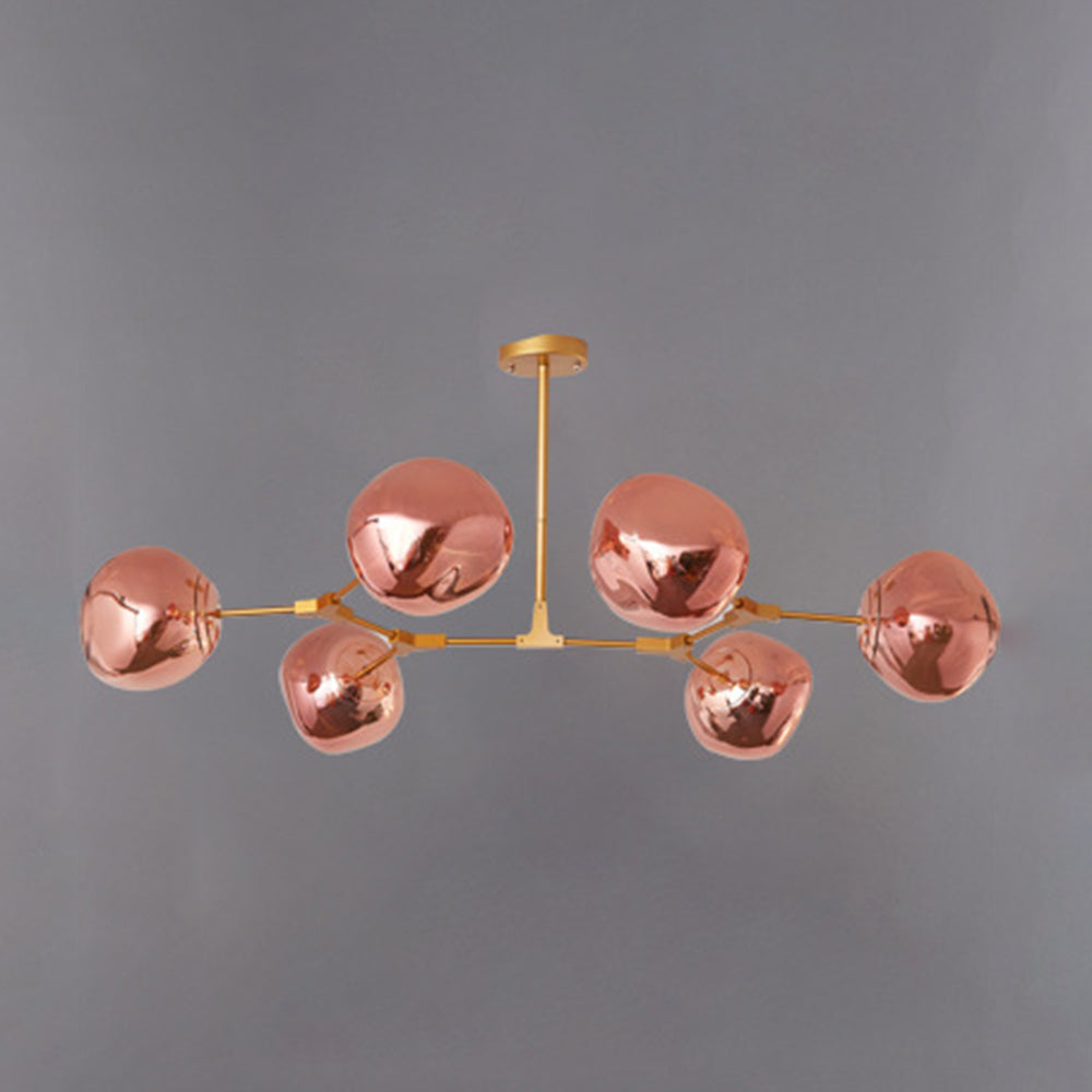 Rebogum Modern Globe Lava 3 Pendant Light Fixture