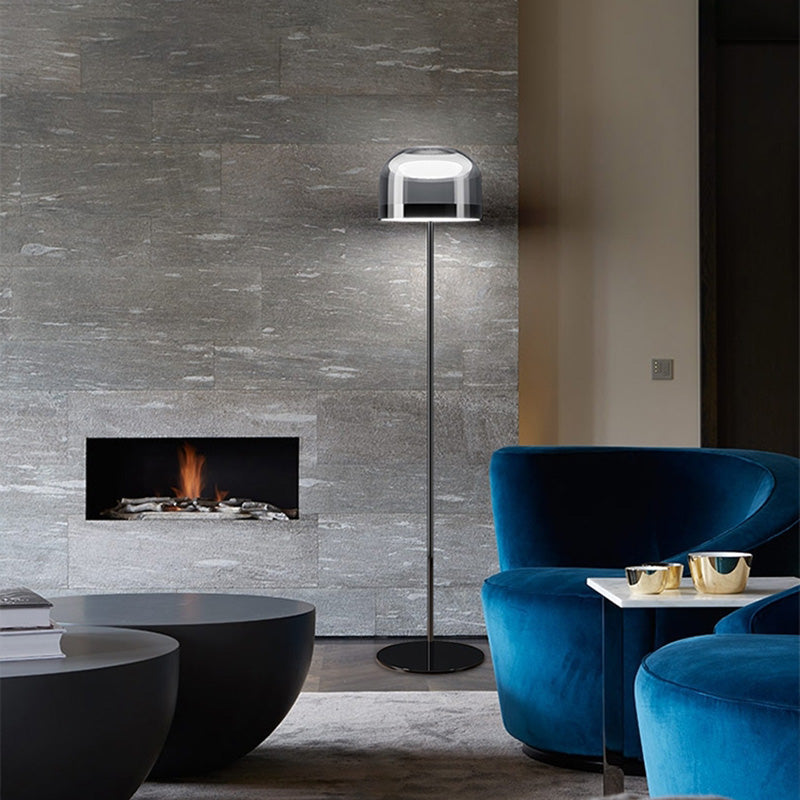 Zikipek Modern Black & Rose Gold Floor Lamp, L 135/175CM