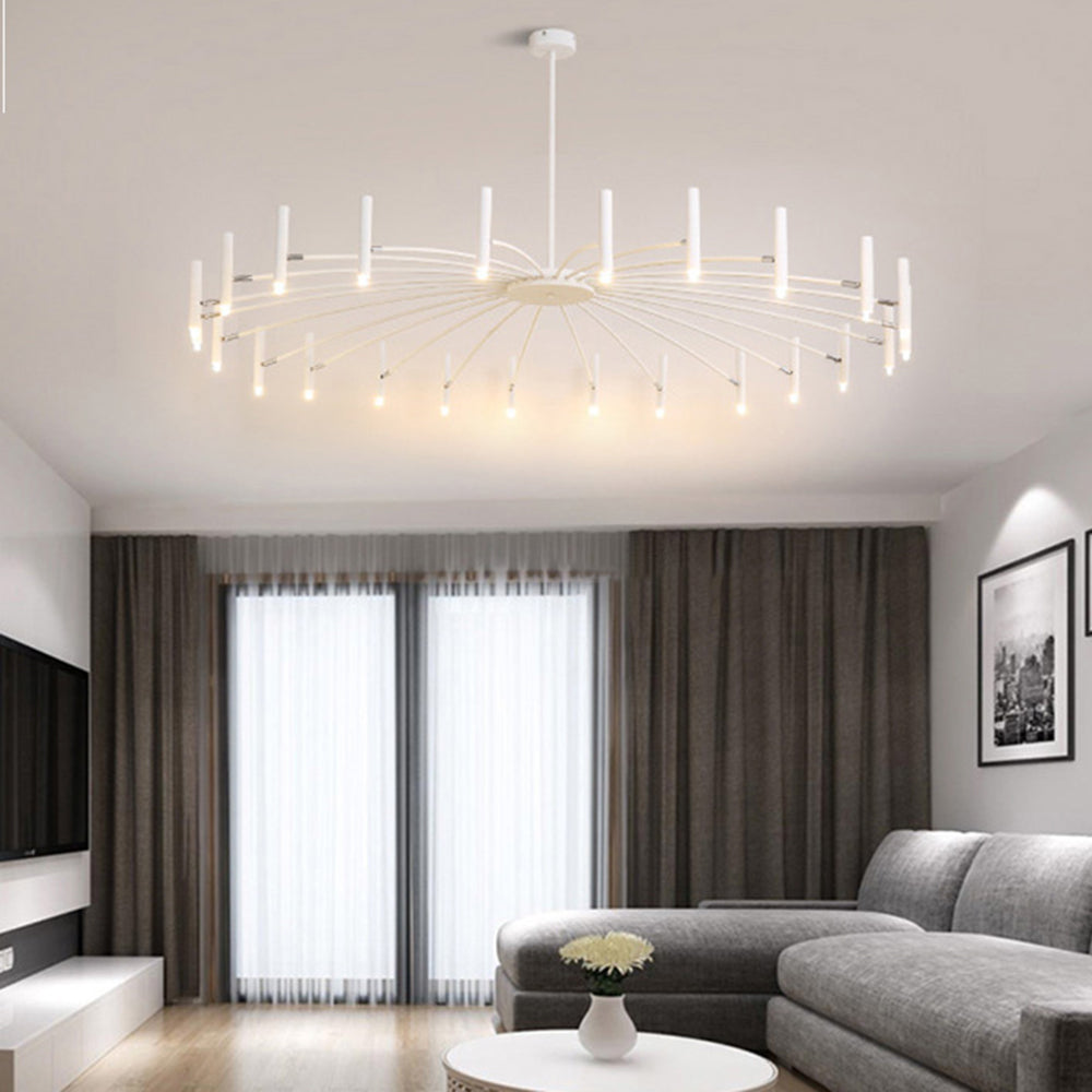 Pumapir Modern Blown Linear Metal Multi-heads Chandelier