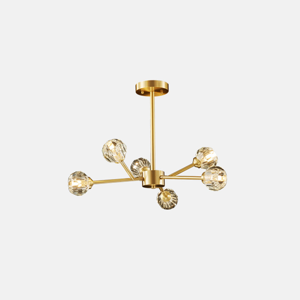 Badimon Modern Blown Metal Pendant Light, Gold