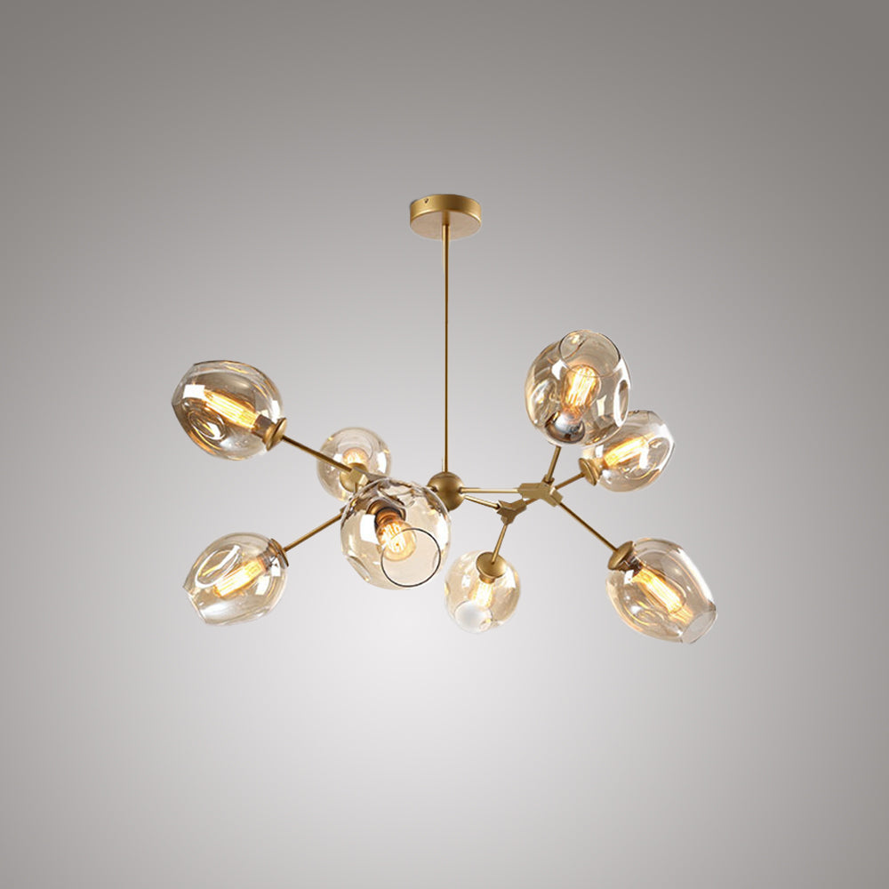 Pobibem Modern Bubble Metal Pendant Light, Black/Gold