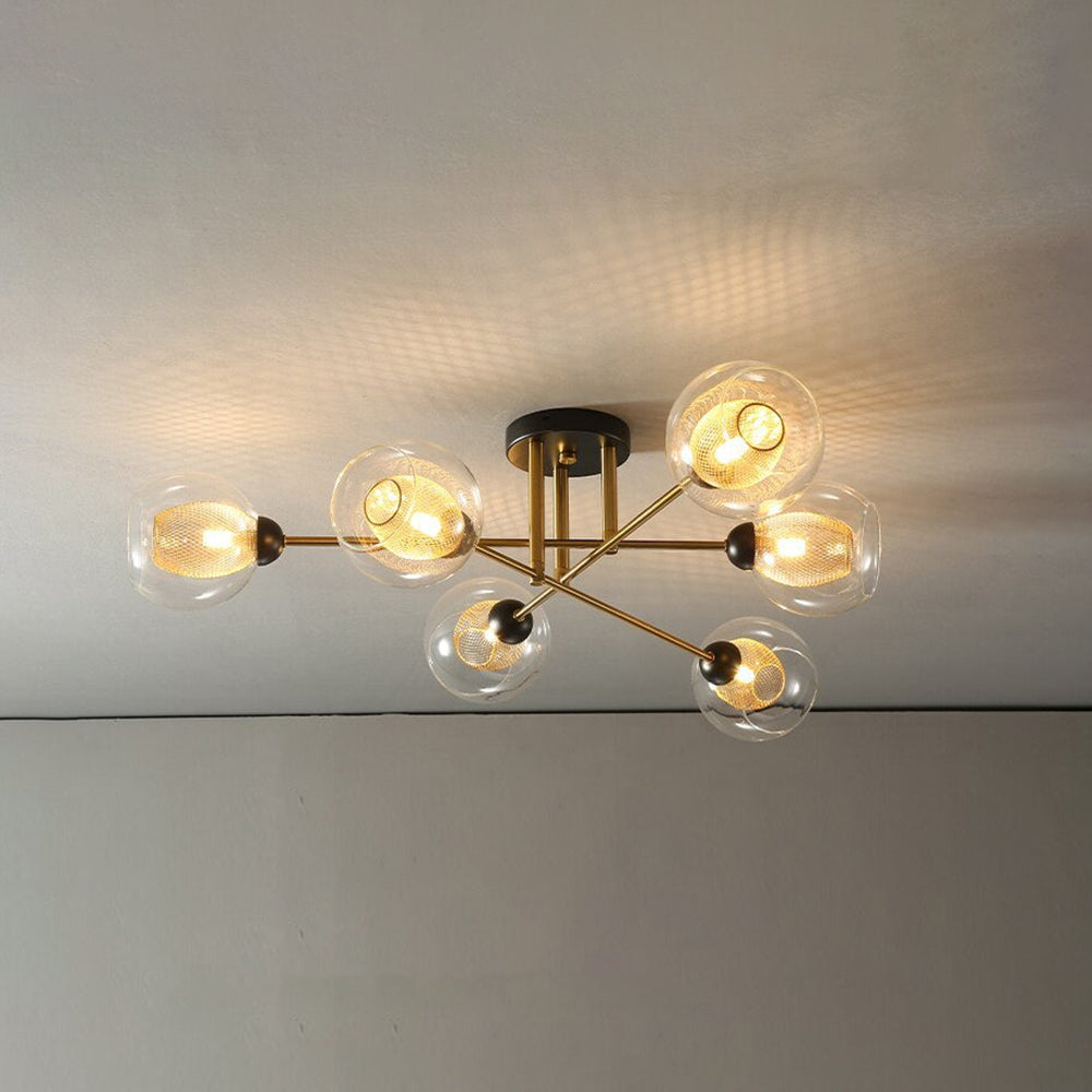 Zovokil Industrial Glass Globe Chandelier LED, 6 Style