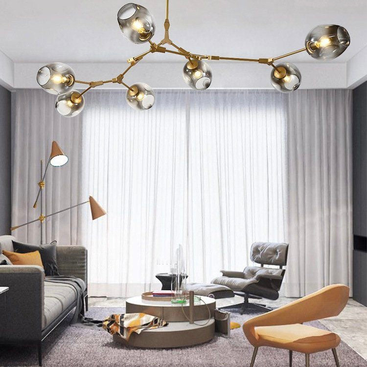 Zerin Nordic Modern Glass Pendant Light Clear Bubble-Neutral Decor