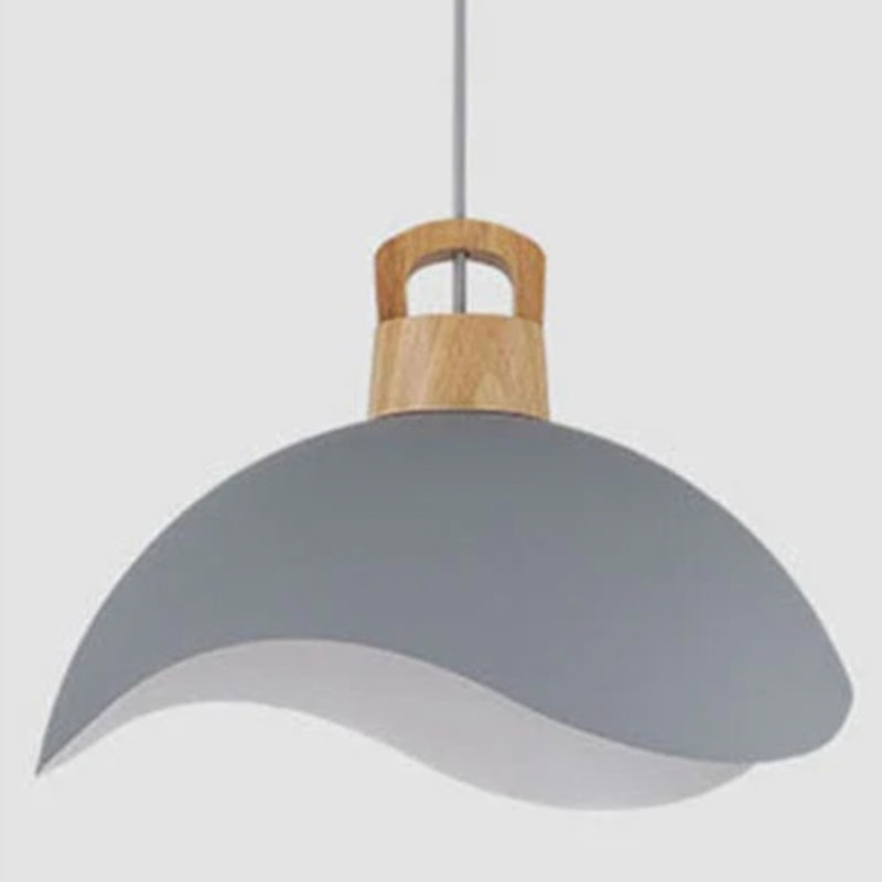 Hobokik Colorful Shade Single Pendant Lights, Wood & Metal