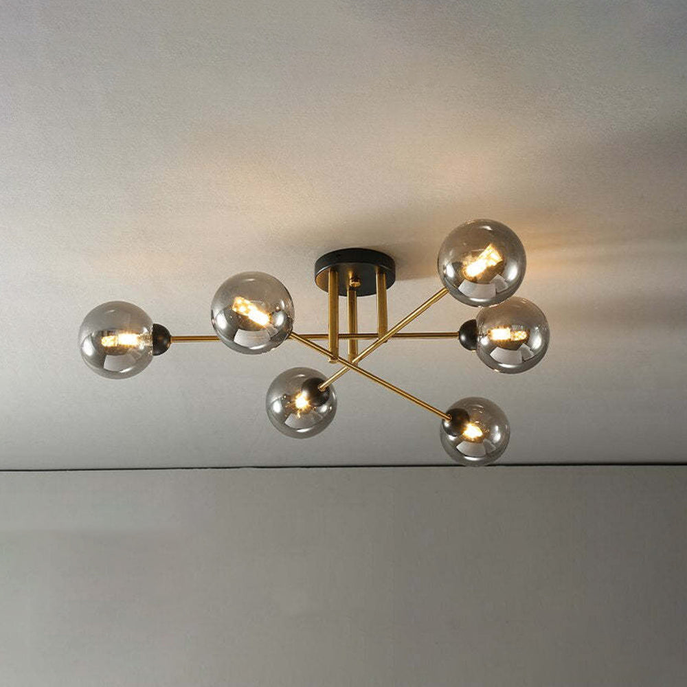 Zovokil Industrial Glass Globe Chandelier LED, 6 Style