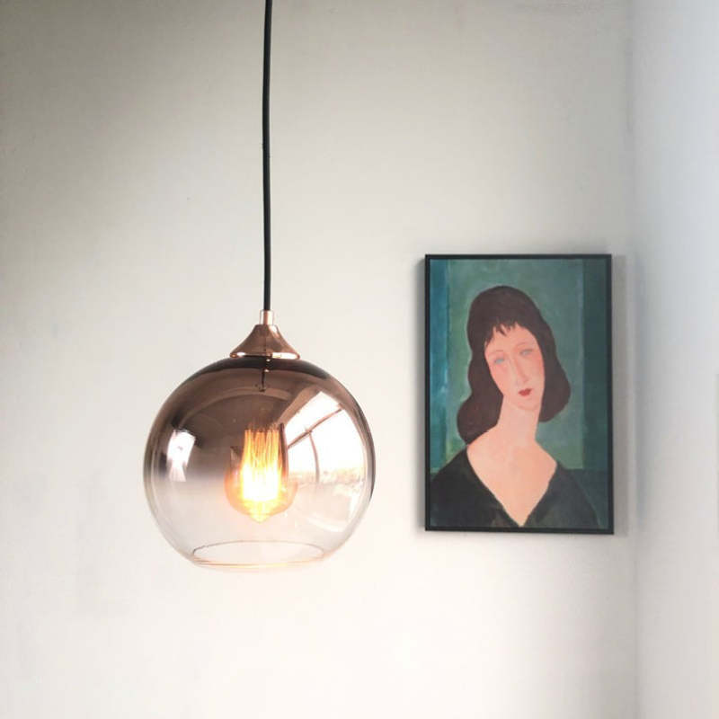 Voriq Frosted Balloon Pendant Light Gradient-Neutral Decor