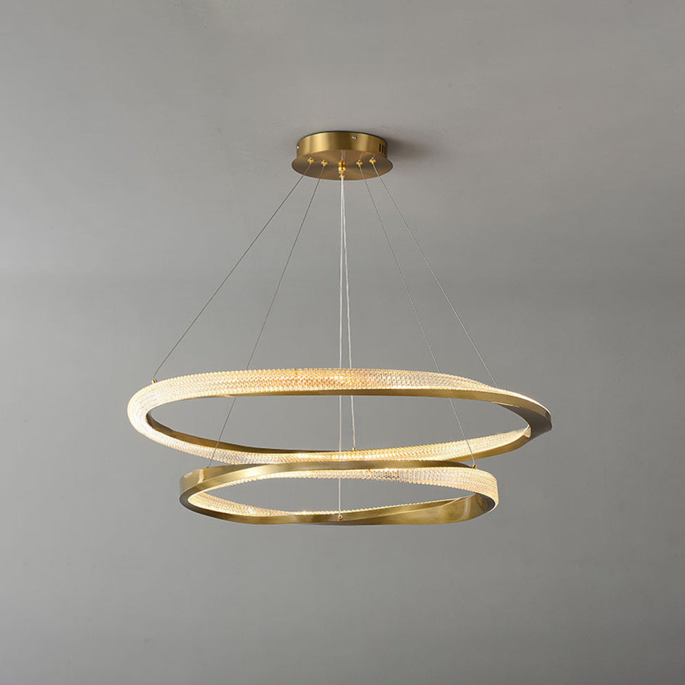 Hapemum Minimalist Ring Spiral Shape Pendant Light,Gold