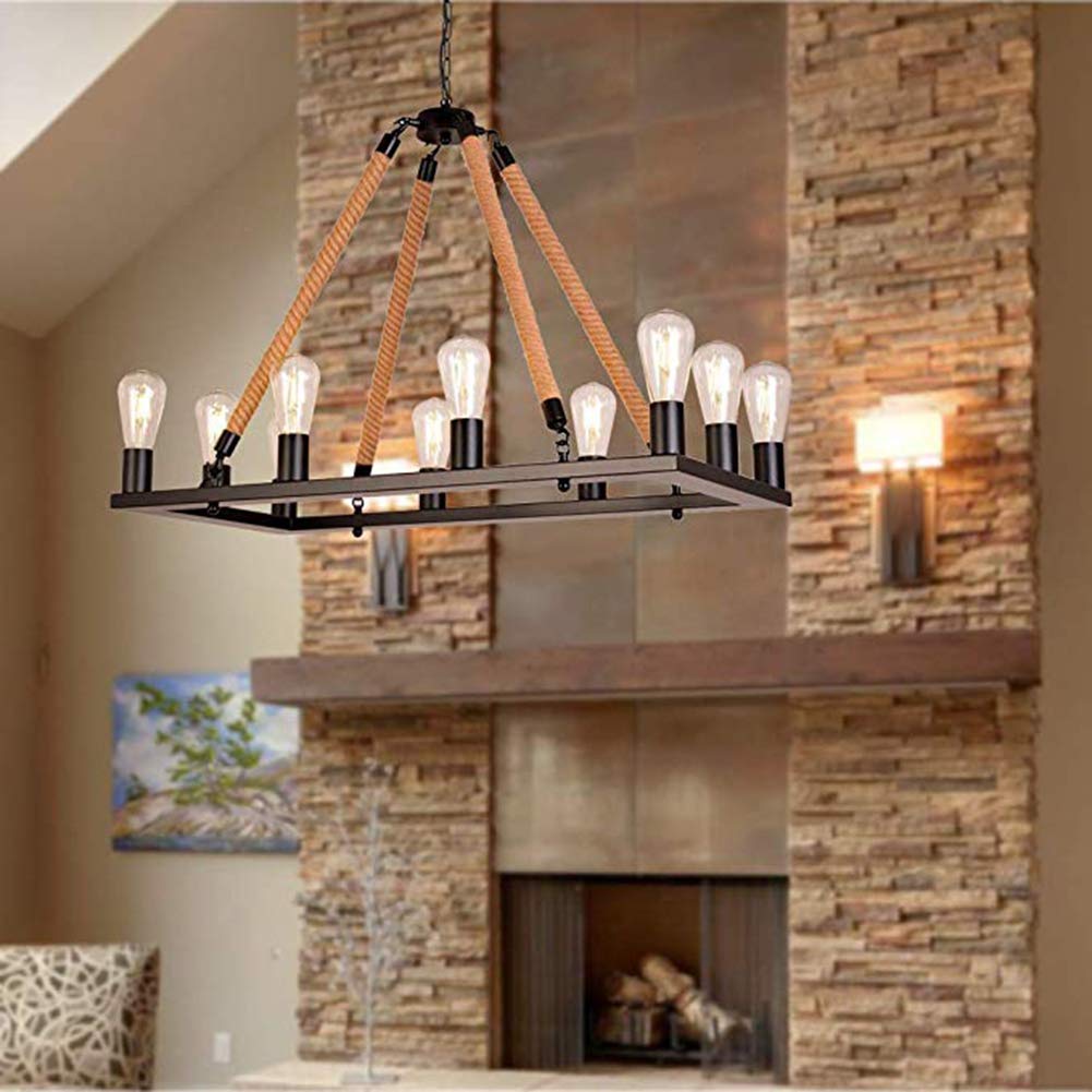 Wesegas Design LED Vintage Industrial Pendant Light Metal Restaurant Bar