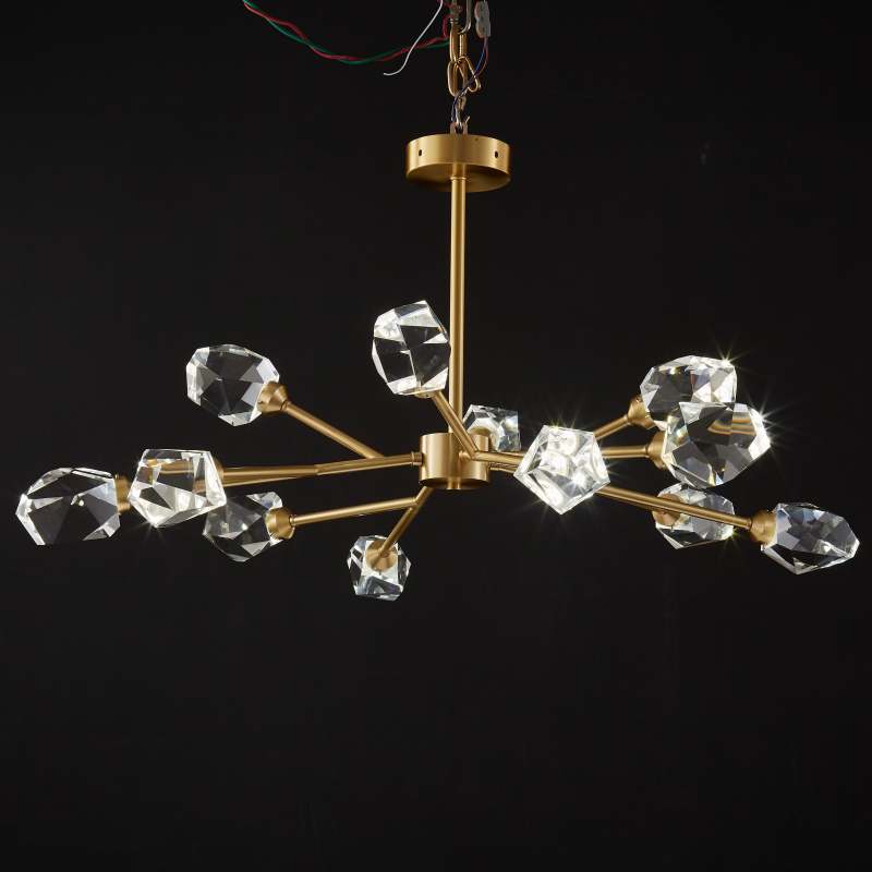 Degulak Luxurious Crystal Chandelier Living Room Golden