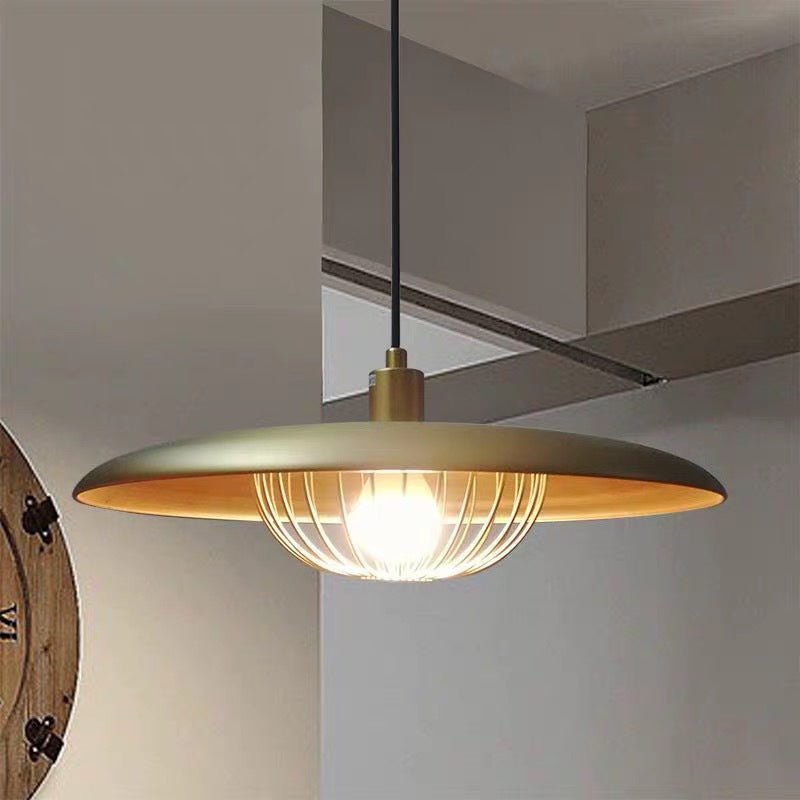 Gasomek Modern Nordic Dome Pendant Light, Gold/Brown/Grey/Brown/Wood
