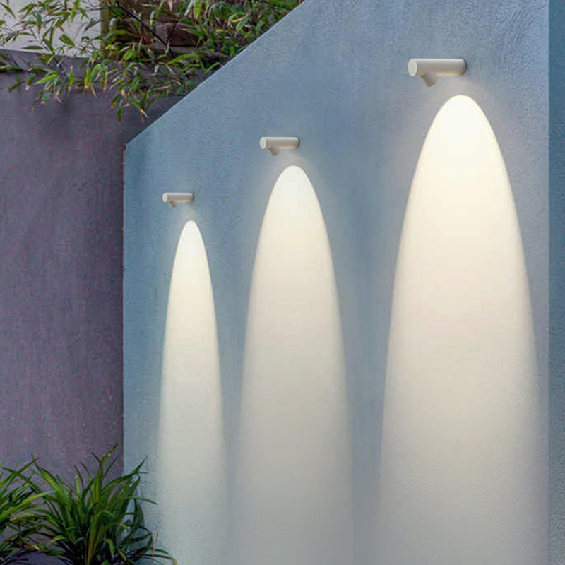 Bukorir Modern Waterproof Outdoor Wall Lighting, White & Black
