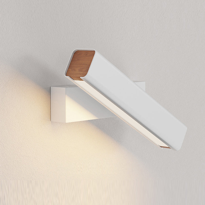 Heri Modern Rectangles Rotatable Wall Lamp, Black/White-Neutral Decor