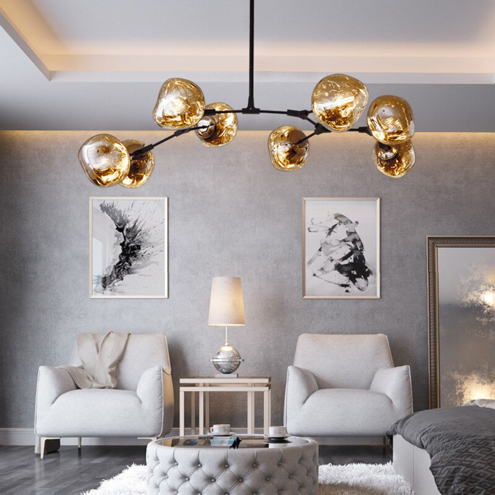Rebogum Modern Globe Lava 3 Pendant Light Fixture