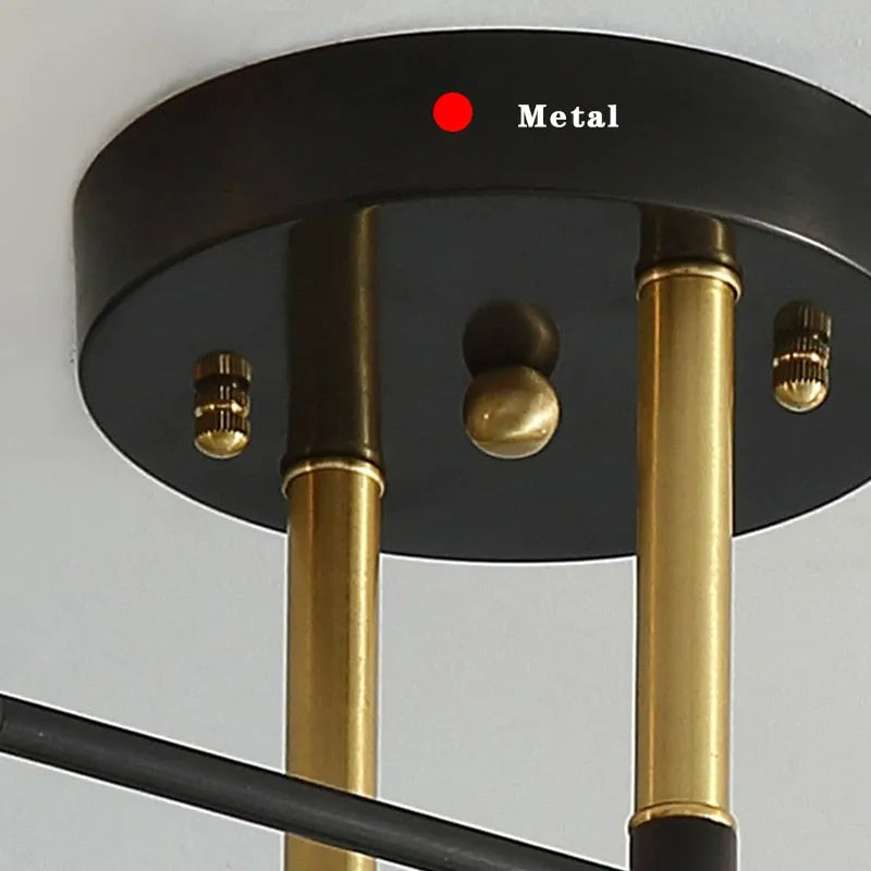 Vanabil Flush Mount Ceiling Light Globe Modern, Metal/Glass