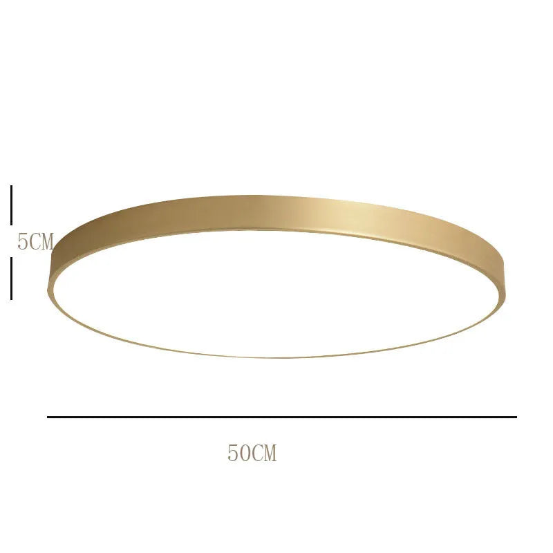 Sovubin Nordic LED Gold Round Ceiling Light, Metal &