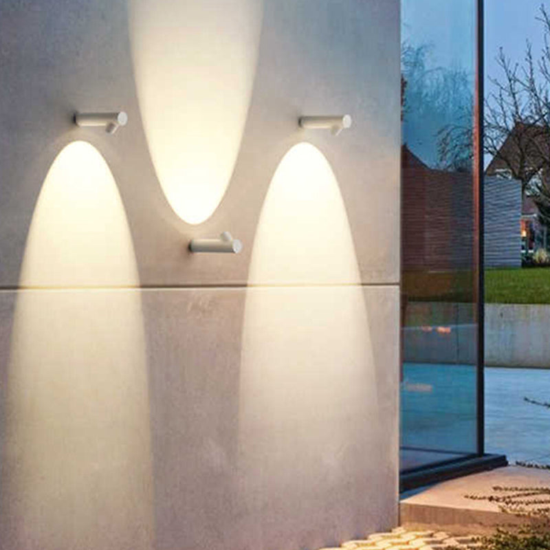 Bukorir Modern Waterproof Outdoor Wall Lighting, White & Black