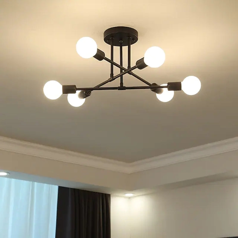 Lunil Modern Flush Mount Ceiling Light, Gold & Black-Neutral Decor