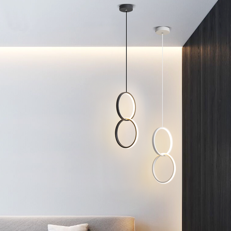 Kori Modern LED Pendant Light Black/White Living Room-Neutral Decor