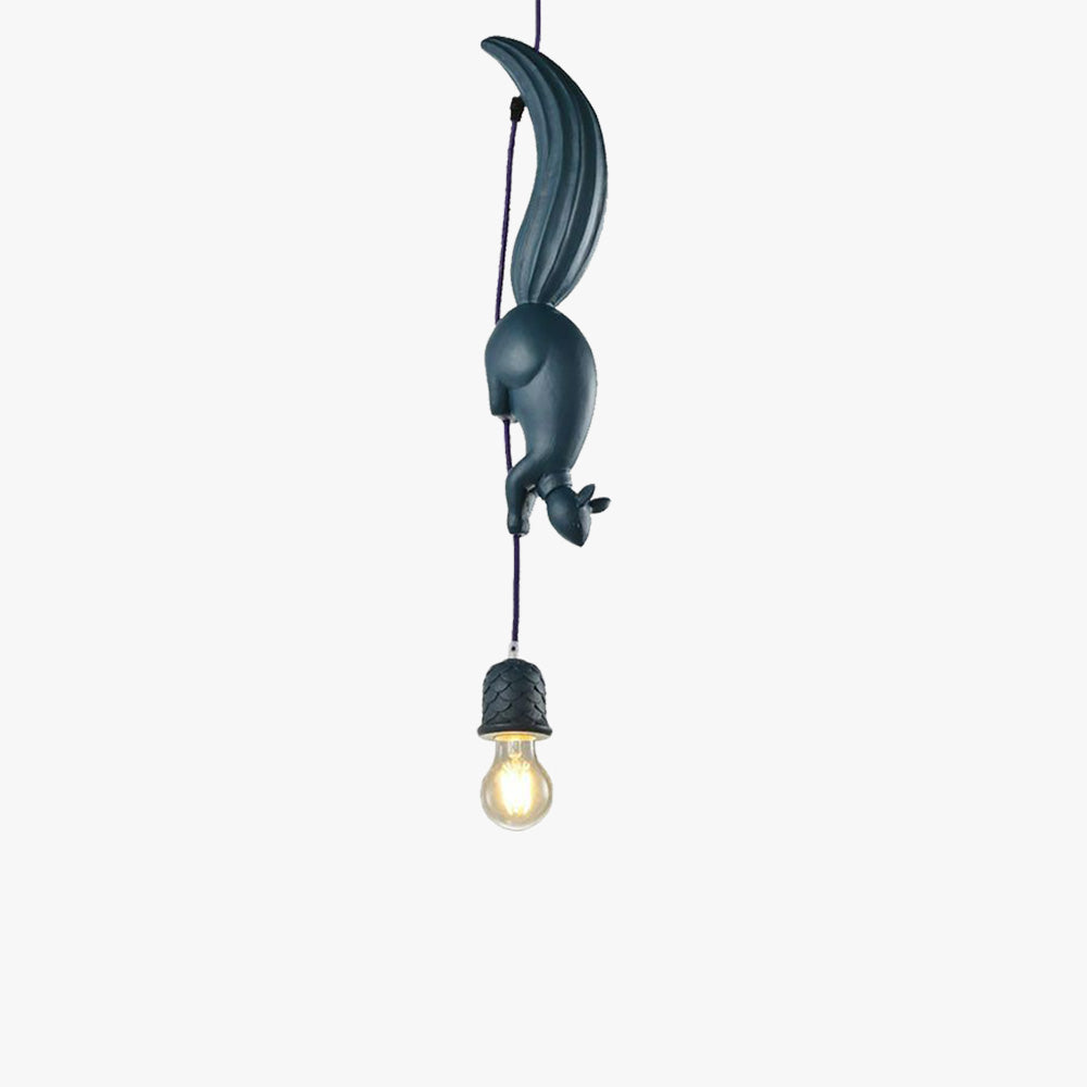 Jamolile Pendant Light Squirrel/Pinecone Modern, Resin, Restaurant