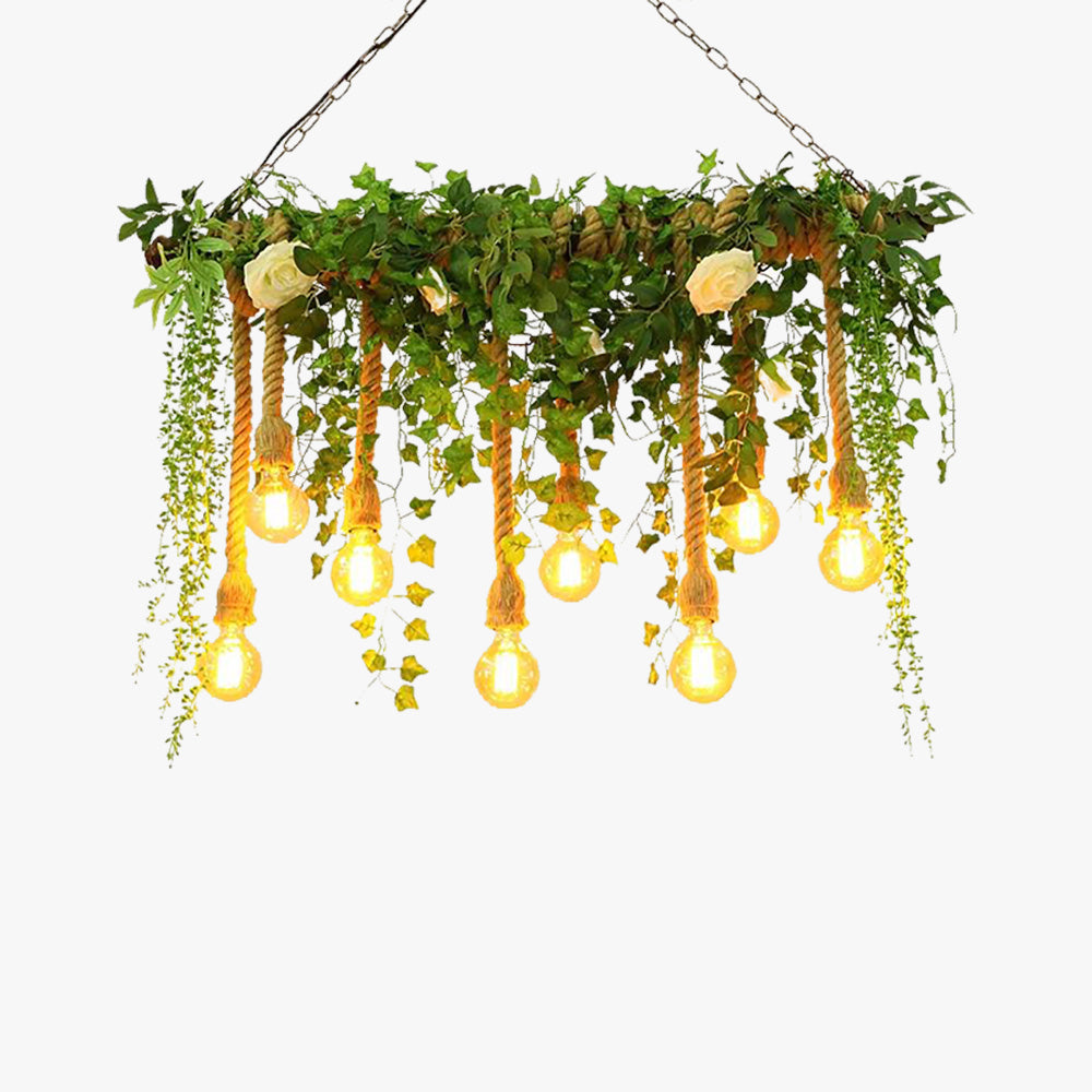 Wogapoli Natural Decorative Metal/Glass Pendant Light, Green