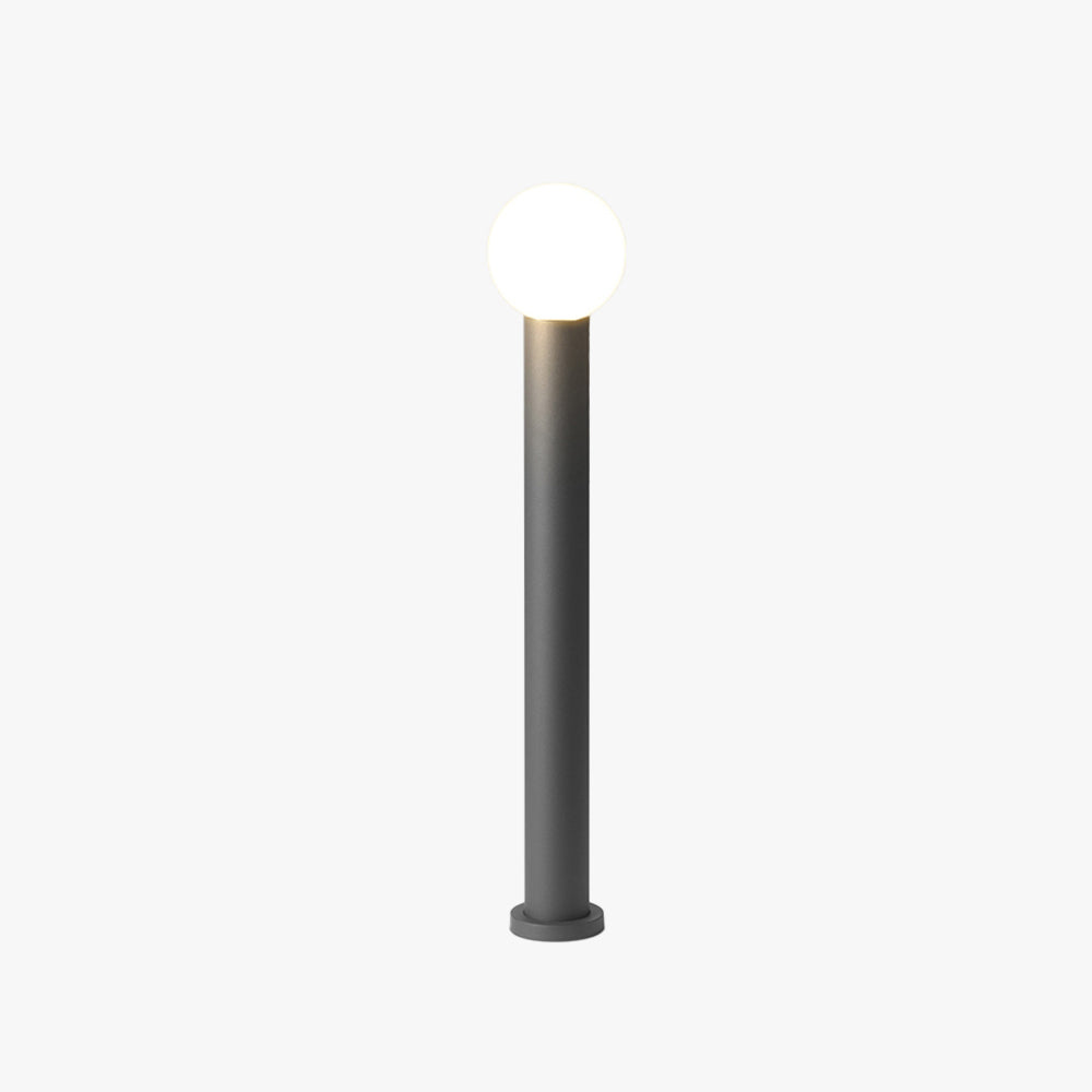 Wodivol Modern Metal Circular Lamp holder Outdoor Path Light, Black
