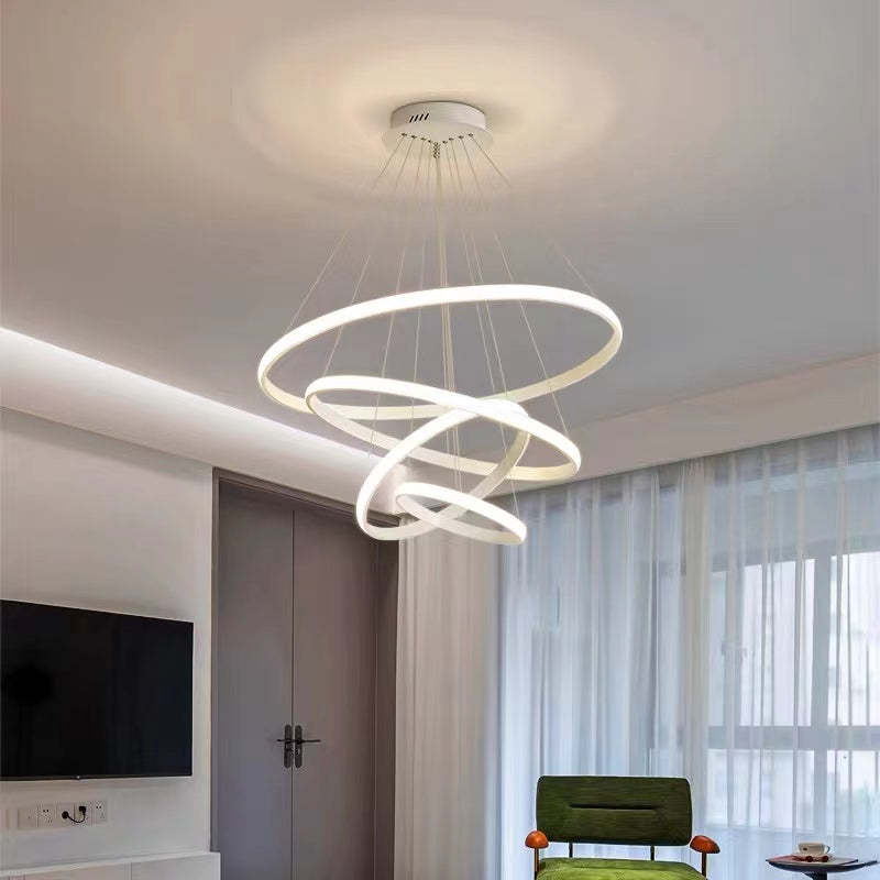 Tavonex Modern Ring Pendant Light, 2/3/4 Rings-Neutral Decor