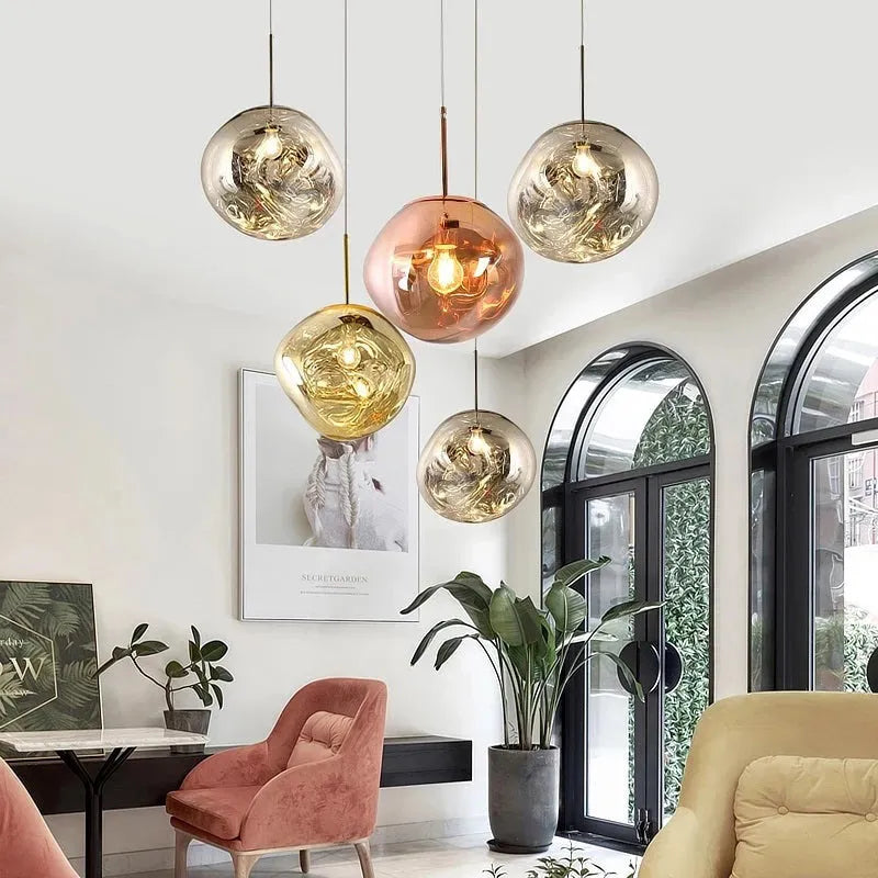 Kovire Glass Pendant Light, 4 Colour-Neutral Decor